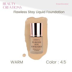 BEAUTY CREATIONS, Flawless Stay Liquid Foundation, Color,  # 4.5